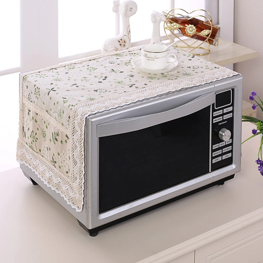 

Modern Simple Style Microwave Oven Cover Dustproof Cotton Machine Protector Decorative Kitchen Appliance Cover 13.7x39.3inches