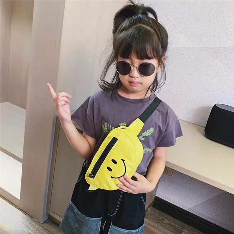 Детские забавные поясные сумки Маленькая нейлоновая нагрудная Сумочка с