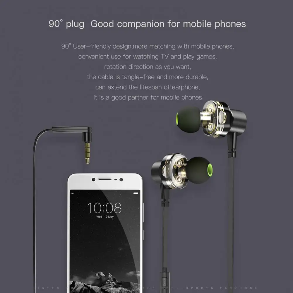 

AWEI Z1 Mobile Phone Earbud Wire Control Stereo Sound TPE 3.5mm Interface Earphone for Phone