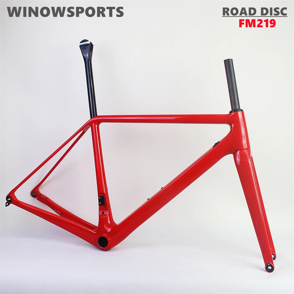 Winowsports красная Глянцевая карбоновая рама для шоссейного велосипеда 52 54 56 см BB86 zero