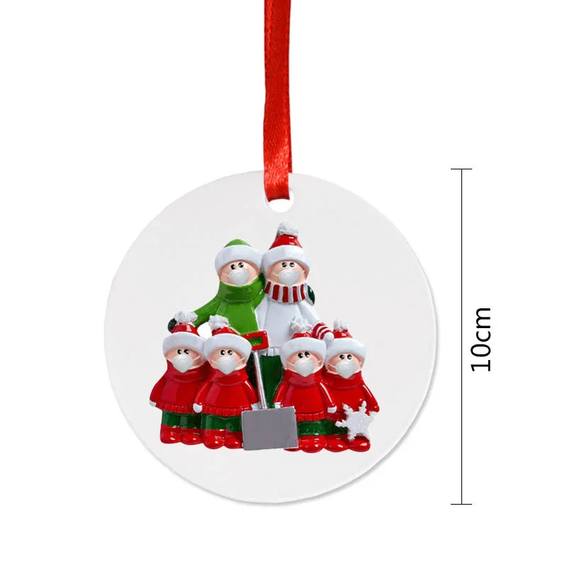 

1PC Plastic Christmas Ornaments Round Pendant Shovel For Household Christmas Tree Decoration Ornament With Pen