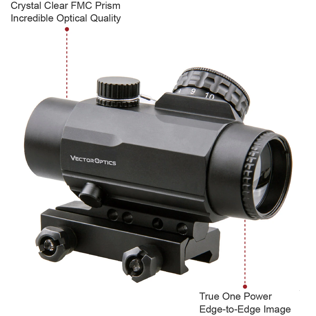 Оптический прицел Vector Optics Calypos 1x30 с призмой CQB для винтовки AR15 M4 тактический CQ