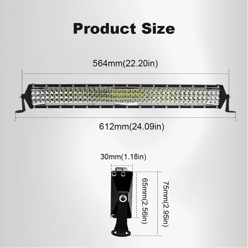 Safego 1" 22" 264W 528W тонкий светодиодный рабочий светильник бар комбинированный прожектор луч светодиодный вождения светильник бар для бездорожья Лодка Грузовик 4x4 ATV внедорожник