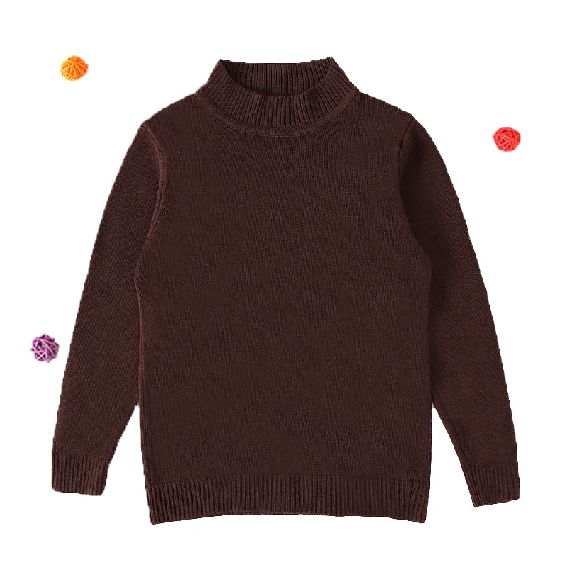 

Autumn Winter Warm Toddler Boy Clothes Solid Color Crew-Neck Sweater Children'S Knitted Sweater Christmas Girl Children Clothing