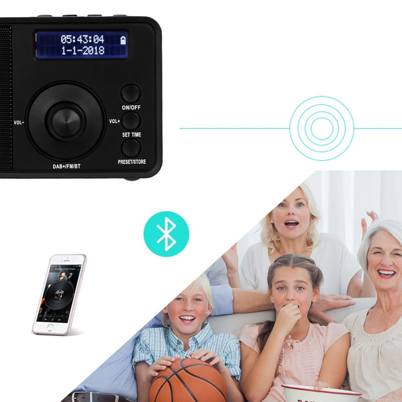DAB цифровое радио Высокая чувствительность беспроводной FM стерео для наружного