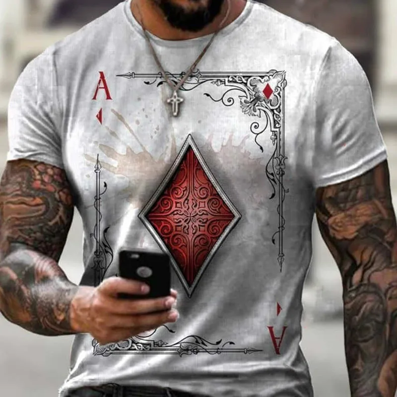 

Muscle Skull Logo Printed Casual Top, Men's Short-sleeved T-shirt, Printed by Bobber Motor Motorrad, Street Fashion, Large Size