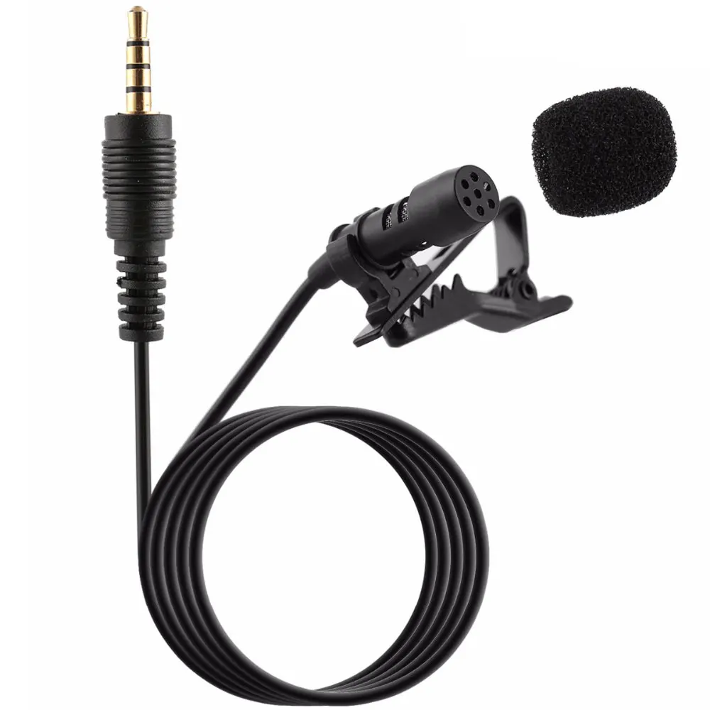 Петличный микрофон с креплением на воротнике для ios Android сотовых телефонов