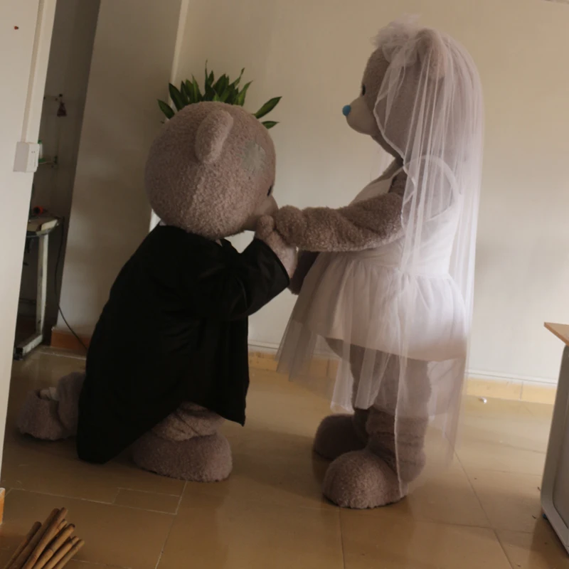 Хэллоуин русский плюшевый медведь синий маскарадный костюм Косплей Взрослый