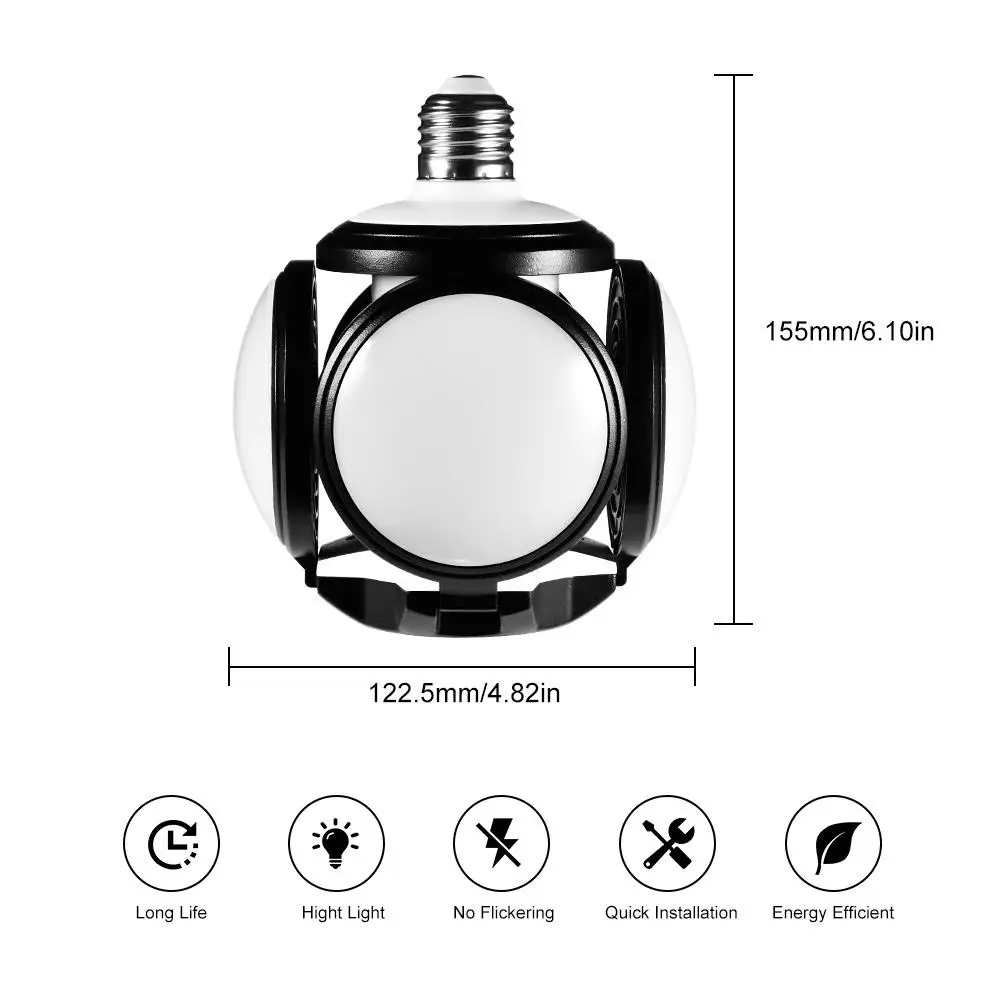 Светодиодный светильник для гаража s деформируемый 60 Вт светодиодный подвальный