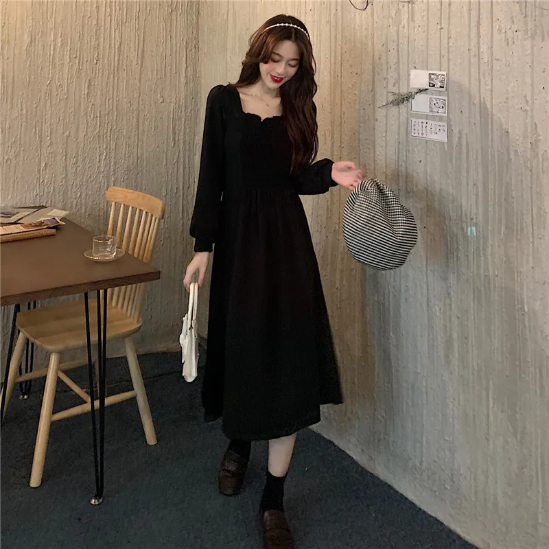 

2021 New Tea Break French Retro Minority Hepburn Wind Little Black Skirt Skirt Waist Show Thin Temperament Dress Children