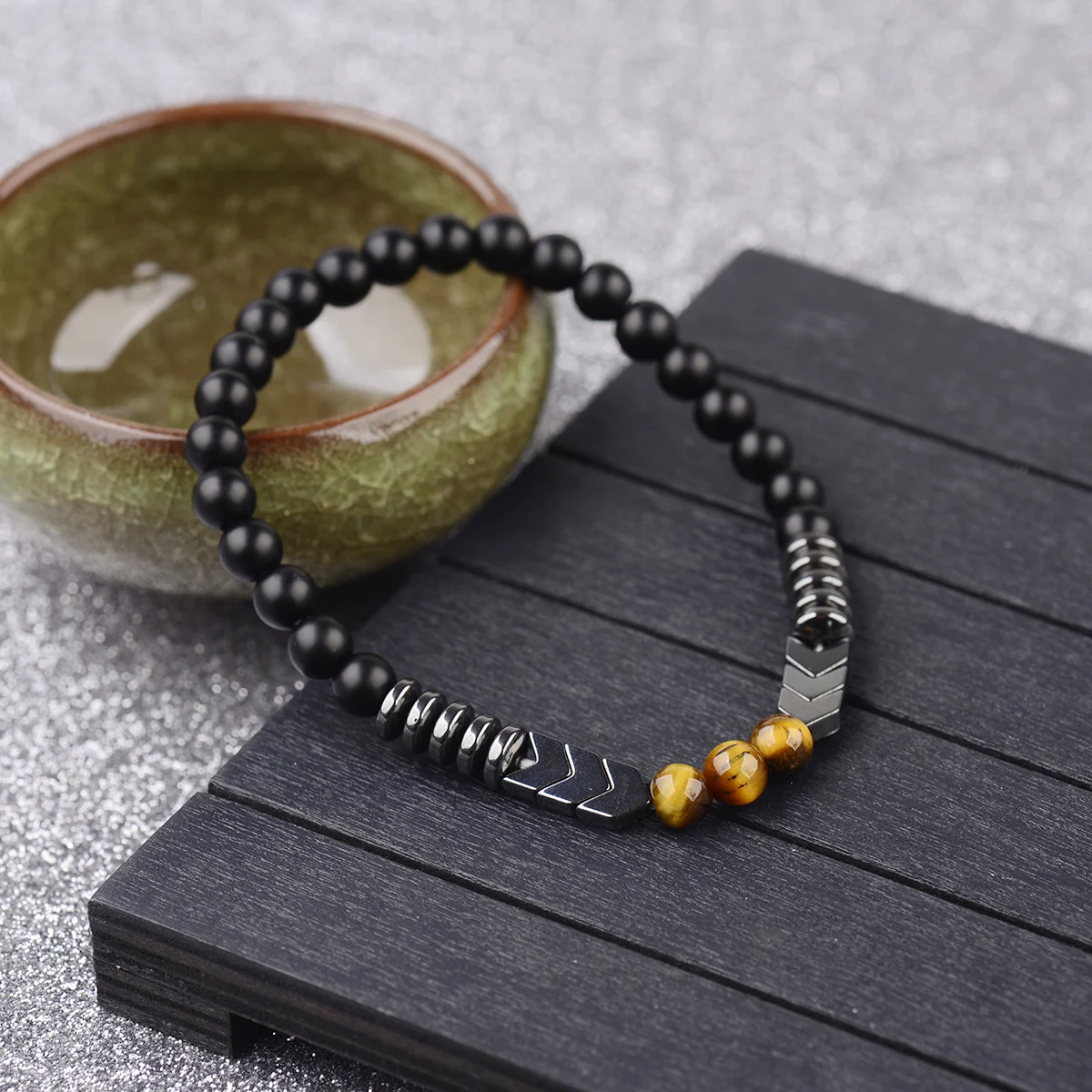 Лидер продаж магнитный браслет из гематита бусины эластичный магнит для