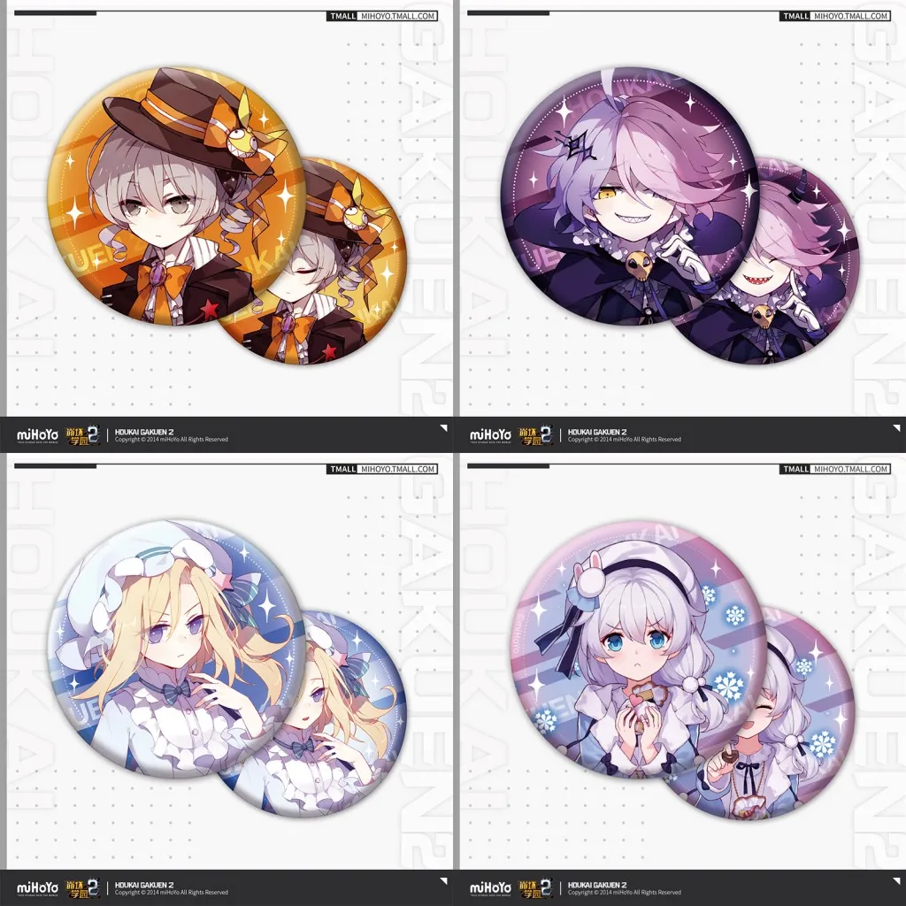 

Game Honkai Impact 3 Heart Language Series Theresa Apocalypse Cute Raster Badge Button Brooch Pins Metal Souvenir Cosplay Gift