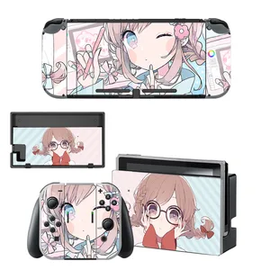 anime cute girl screen protector sticker skin for nintendo switch console ns dock charger stand holder joy con controller vinyl free global shipping