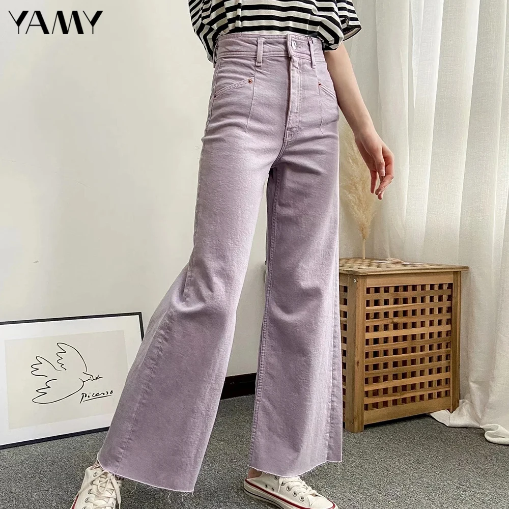 

Women High Waist Wide Leg Pants Casual Zip Solid Pockets Long Pants Korean Plus Size Female Autumn Za Black Pants Streetwear TRF