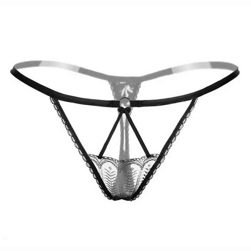 Открытые Сексуальные стринги с низкой талией прозрачное кружевное тянущееся