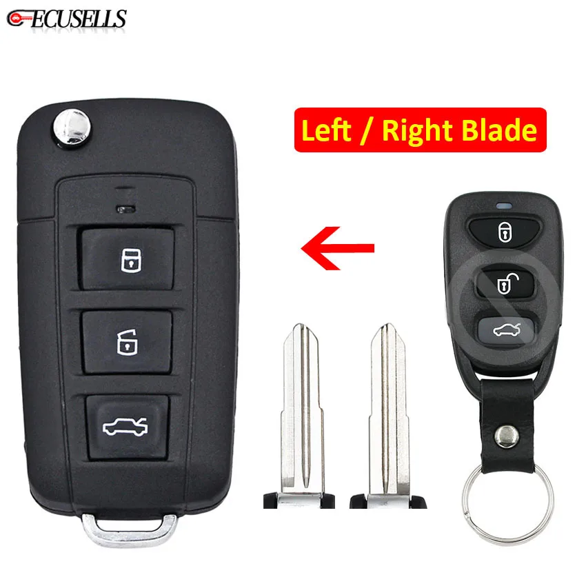 3 + 1/4 Кнопка раскладная откидная оболочка ключа дистанционного управления чехол