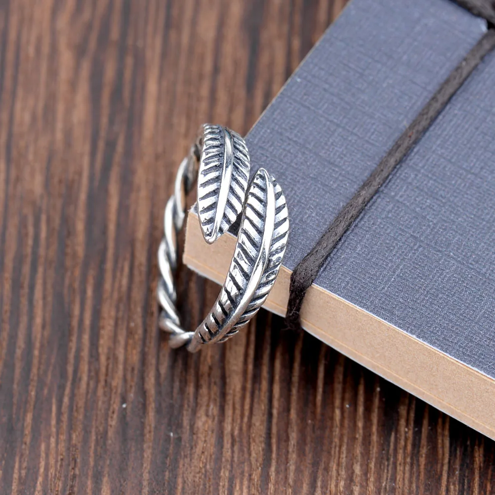 Мифический возраст реального 925 стерлингового серебра ручной работы листьев