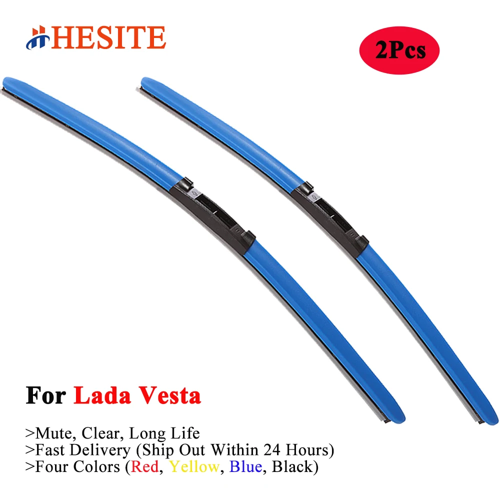 

Yellow Frameless Hybrid Car Wipers For Lada Vesta SW Cross Accessories 2015-2020 24"+18" Boneless Winter Windscreen Wiper Blade