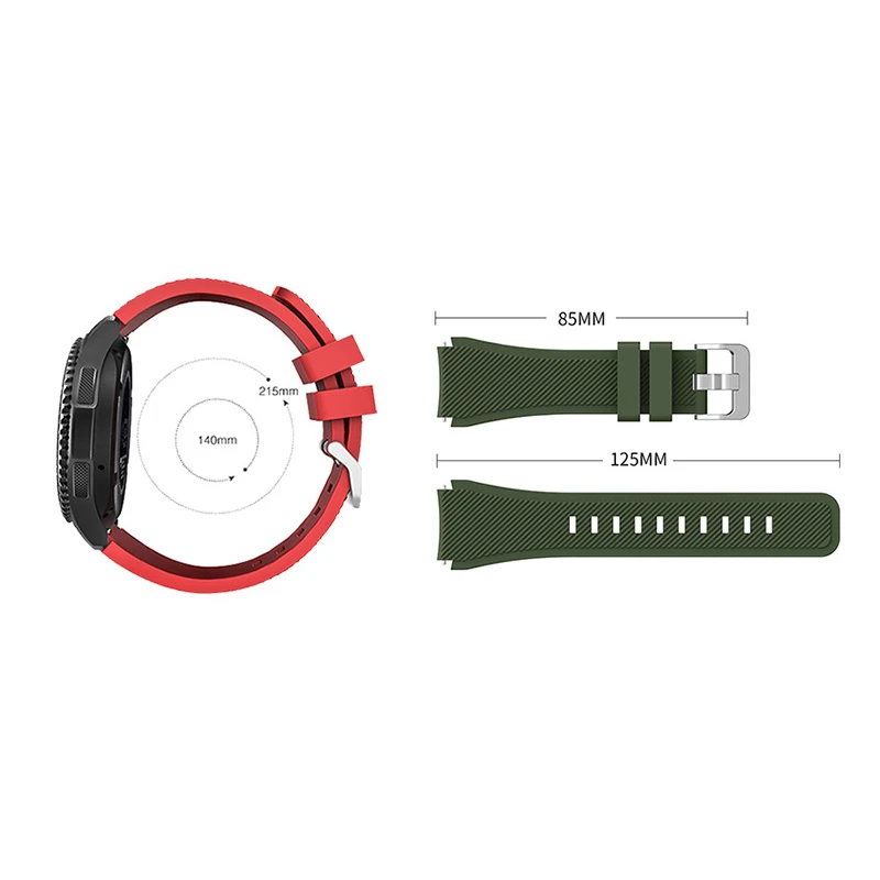 

Universal 22mm 20mm Silicone Band For Samsung Galaxy Watch 46mm Gear S3 Sports Strap For Huawei Watch Gt For Gear S3 Frontier