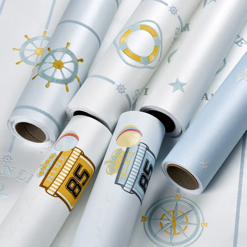 2020 новые Мультяшные обои для детской комнаты стикер 3d самоклеющиеся Луна Звезда