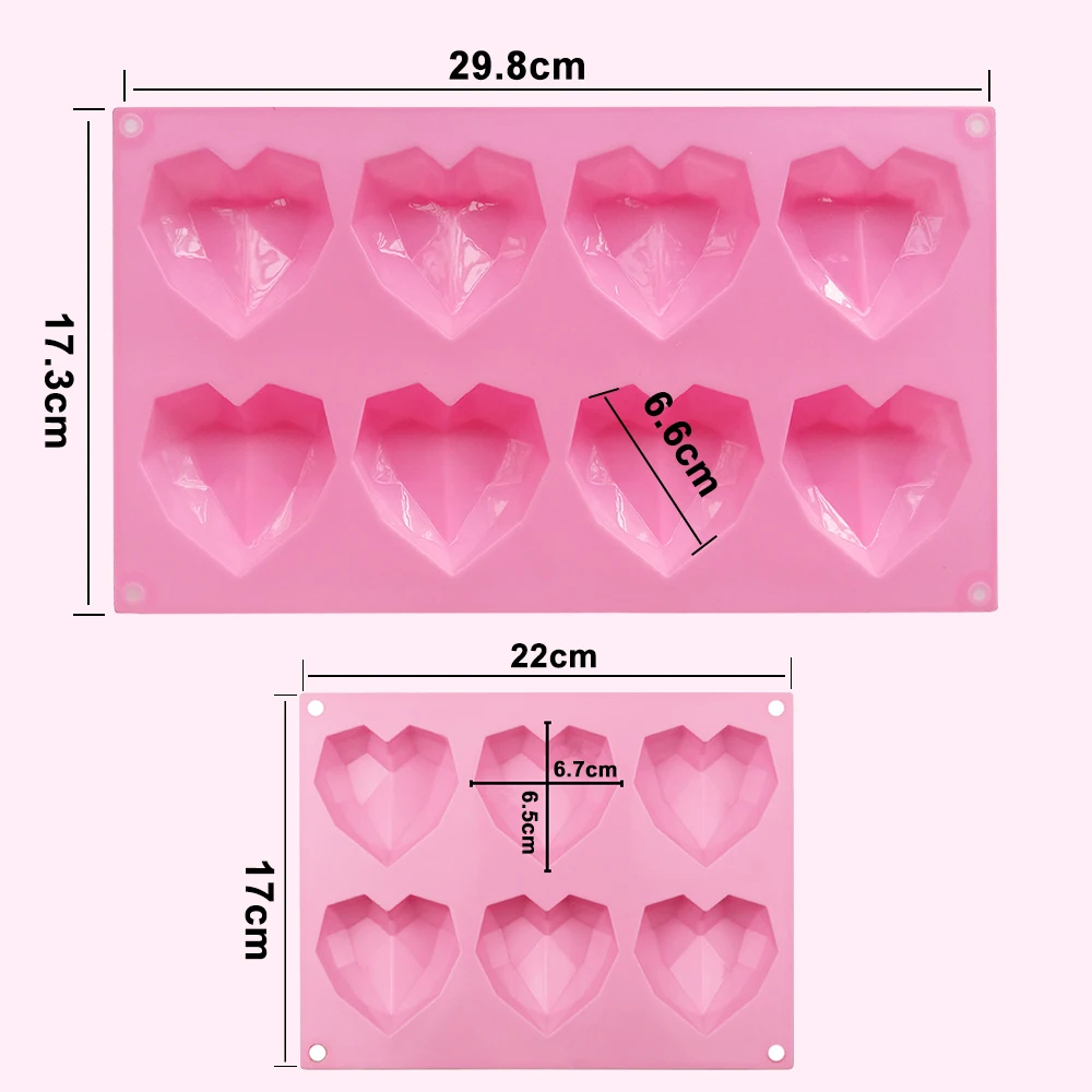 Homatter Cake Mold Silicone Baking Mould 3D Heart Shape DIY Handmade Chocolate Cookie Kitchen Bakeware | Дом и сад