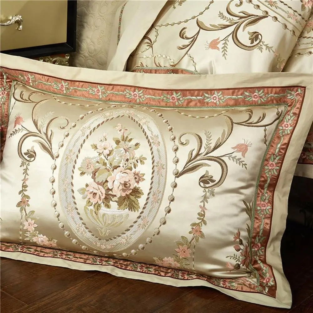 Виктория роскошный Египетский хлопок цветочный Комплект постельного белья 4 шт.