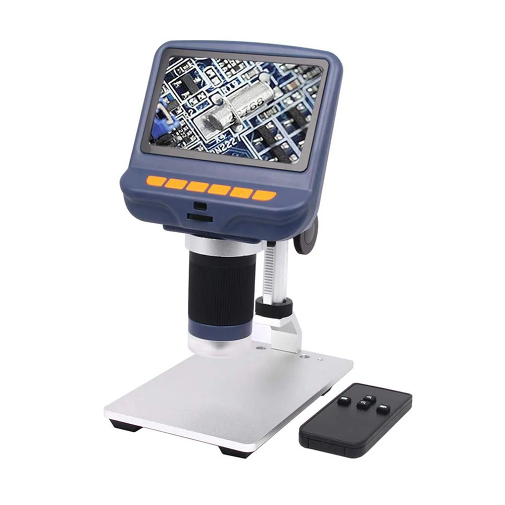 Цифровой мини микроскоп 4 3 дюйма HD со светодиодный светильник кой|Микроскопы| |