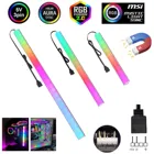 Адресуемая 5 в 3-контактная алюминиевая RGB светильник ная лента для ПК Шасси с магнитной разноцветной атмосферной лампой для ASUS Aura SYNC