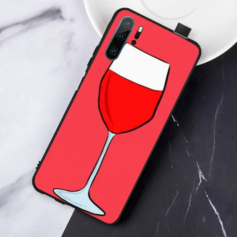 

lovely Coffee Wine Cup aesthetics Phone Case For Huawei honor Mate P 10 20 30 40 Pro 10i 9 10 20 8 x Lite