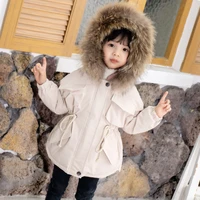 2021 new winter toddler trench for girls thicken warm little kids girls outerwears coats fashion hooded children trench