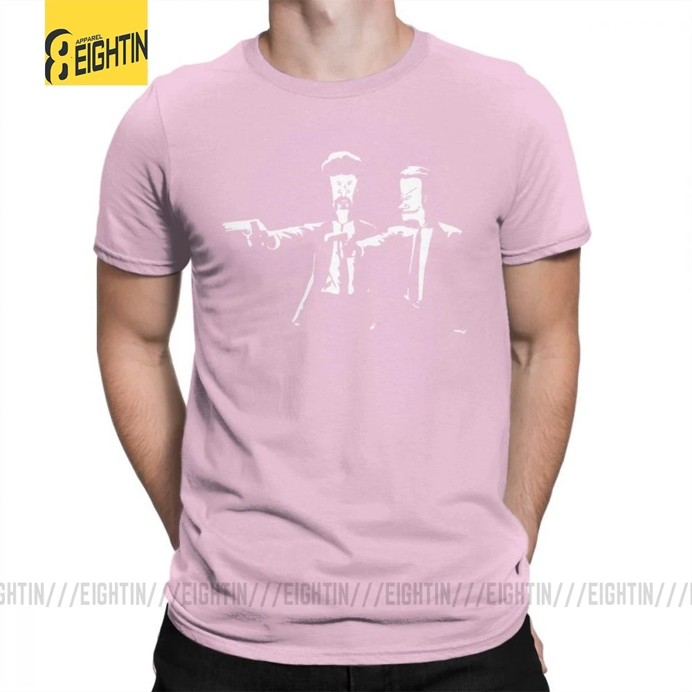 Beavis And Butthead, футболки, классические, подходят, футболки, круглый вырез, короткий рукав, высокое качество, мужская, чистый хлопок, футболка размера плюс - Цвет: Розовый