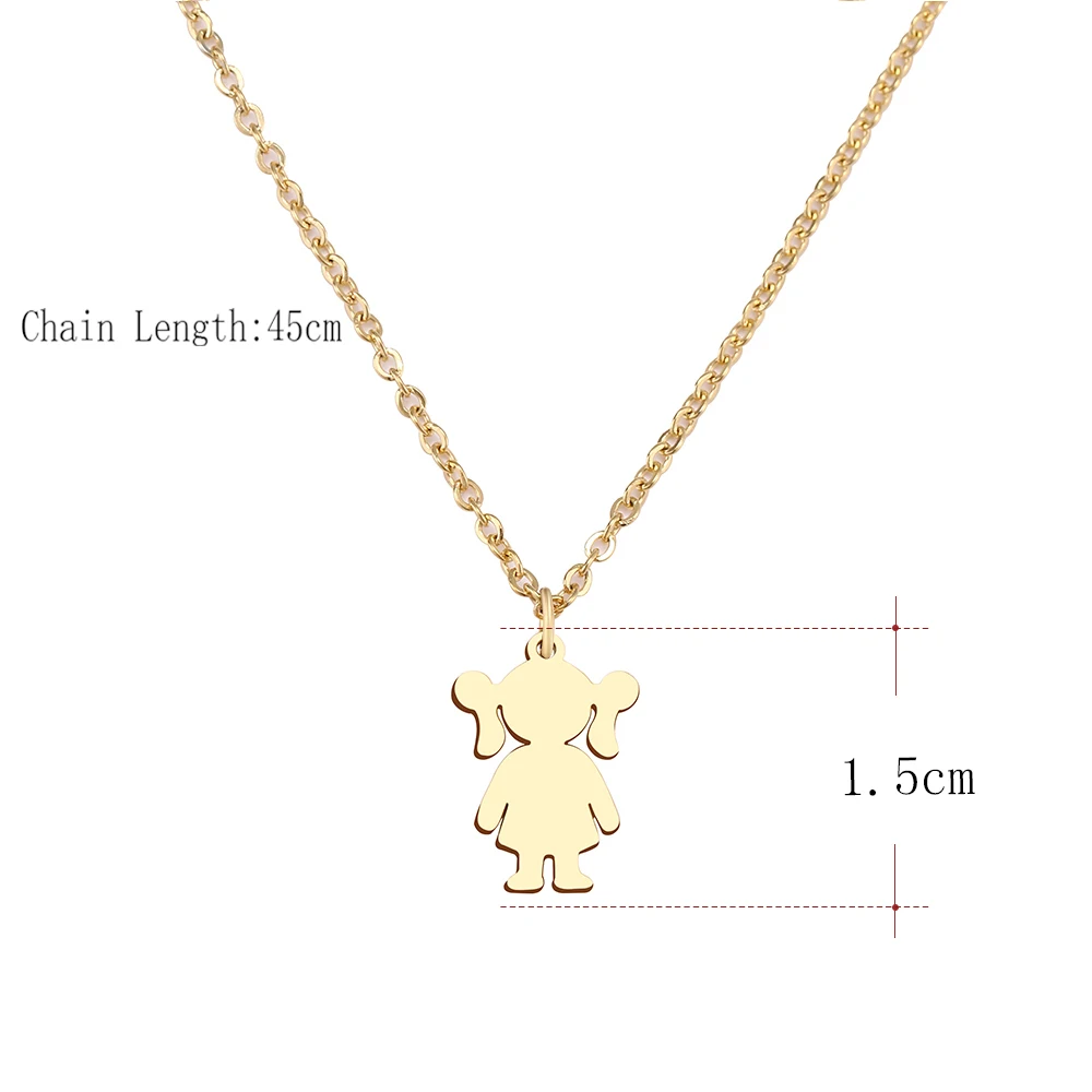 DOTIFI Stainless Steel Necklace For Women Little Girl Choker Chain Pendant Gold Necklaces Engagement Jewelry | Украшения и