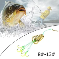 fishing tools bomb hooks carbon fishing hooks carp proof hook spherical u5c1 explosion spring anti winding feeder hanging m7x6