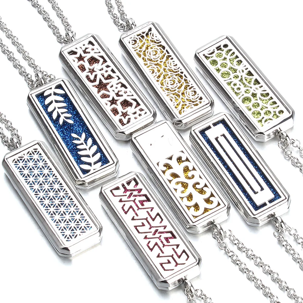 Новинка квадратное женское ожерелье магнитное искусственное эфирное масло