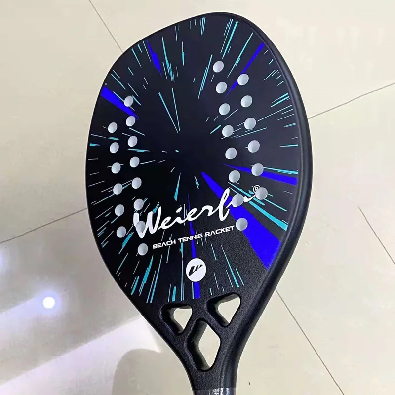 

Adult Beach Sports Tennis Straight Beat Male And Female General Carbon Fiber Surface Viscoelastic Foam EVA Beach Tennis Racket