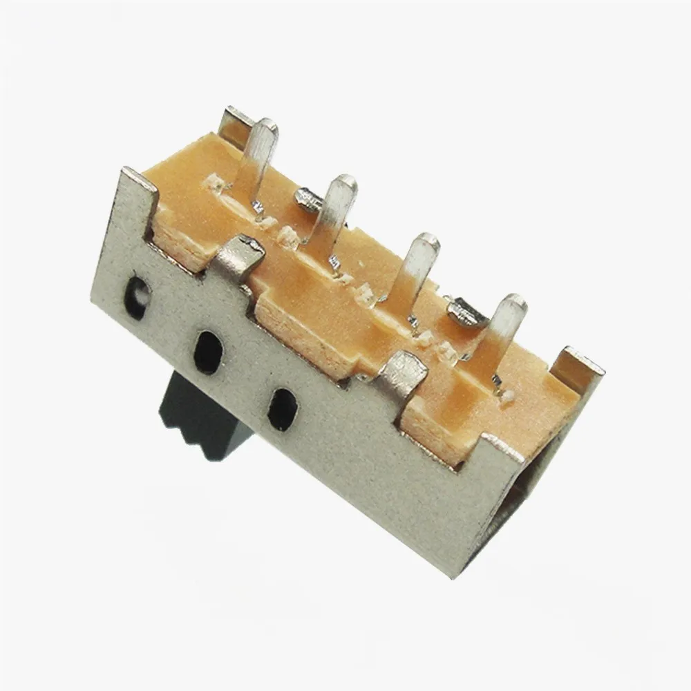 10шт. Вертикальный слайд-переключатель 3 положения 1P3T SP3T 4 контакта платы PCB 0,5А 50В постоянного тока 6мм (БЕЗ ОТВЕРСТИЯ) Высота вкл.