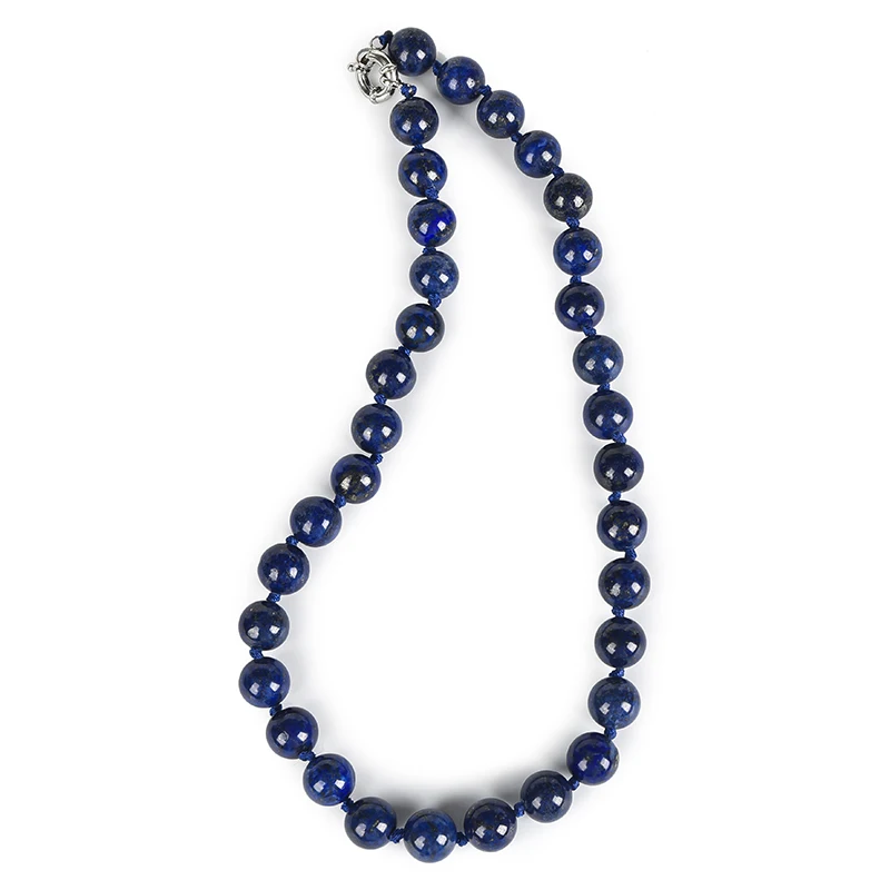 Природный камень лазурит камни ожерелья 10 мм бусины Сделай Сам ручной работы с