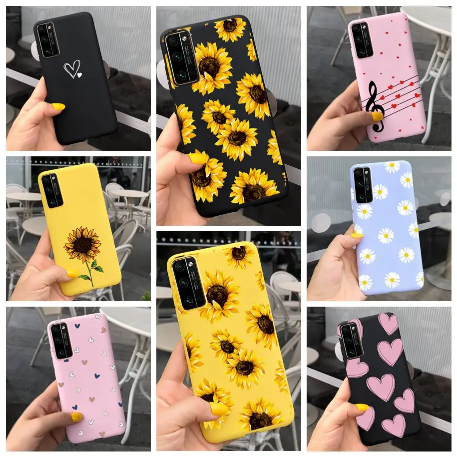 Чехол-бампер для Huawei Honor 30, 20S, тонкий, с подсолнухами, мягкий, для Huawei P30, P20, P40 Lite, E, Honor 20, 30 Pro Plus