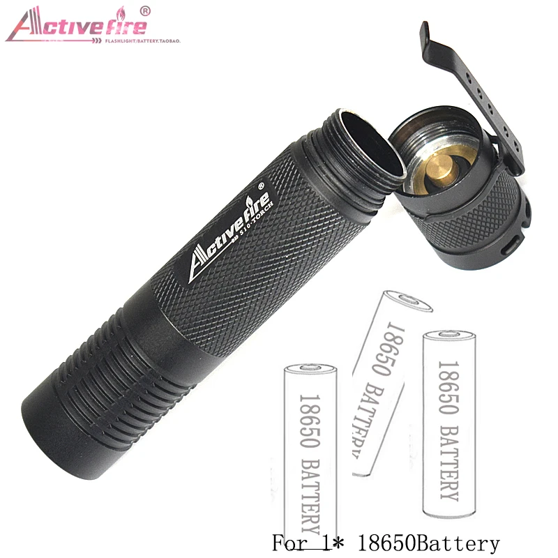 Activefire светодиодный фонарик 9000LM светодиодный фонарик, светодиодный фонарь IP68 Водонепроницаемый благодаря светодиоду Cree XPL V6 18650 тактический фонарь из оружейной стали крепление