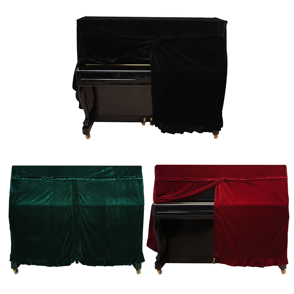 

Universal Pleuche Upright Piano Cover Home Velvet Full Piano Dust-proof Cloth Anti-shrinking Keyboard Protector