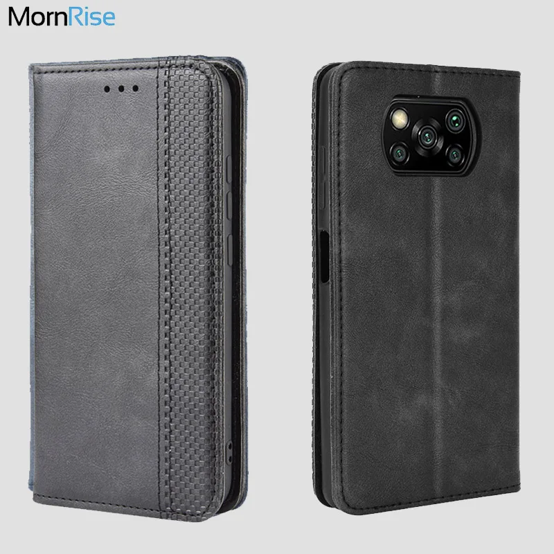 Чехол-книжка для Xiaomi MI Poco X3 Pro GT винтажный Магнитный кожаный флип-чехол с
