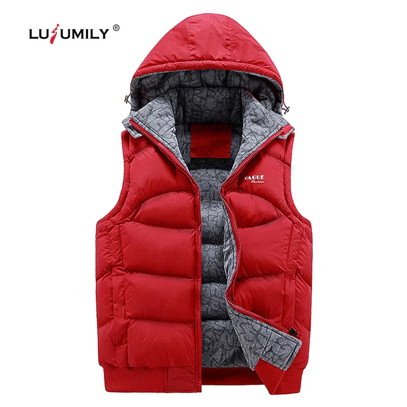 

Lusumily 2020 женский утепленный хлопковый жилет с капюшоном, куртка без рукавов, теплый зимний жилет, Женская Повседневная ветровка