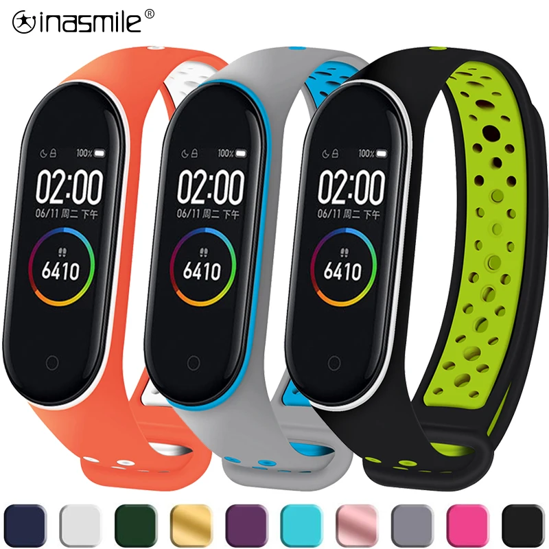 Симпатичный и милый спортивный браслет для Mi Band 3 correa miband 4 pulseira ремешок Xiaomi