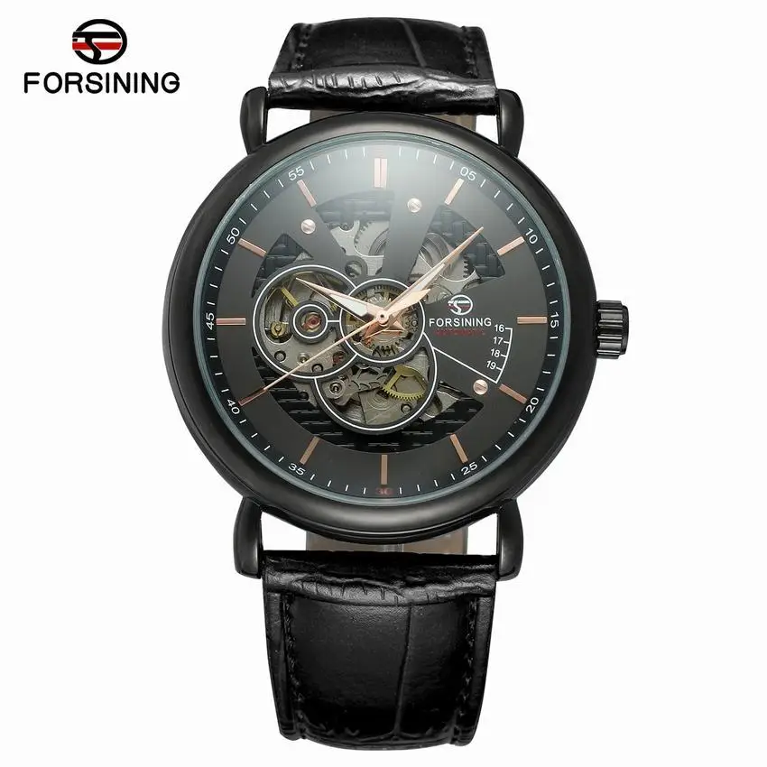 

FORSINING 726 men's automatic mechanical watch belt bottom disc water watch