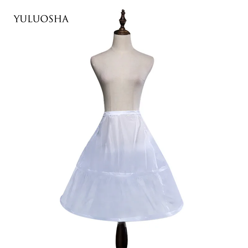 Новинка короткие Подъюбники YULUOSHA 2 обруча Нижняя юбка для свадебного платья