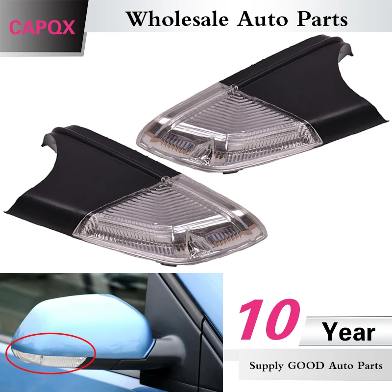 CAPQX 2PCS Right+Left Rearview Mirror LED Turn Signal Light Lamps 6QD 949 101 For VW Skoda Polo Octavia 2006 2007 2008 2009 2010 |