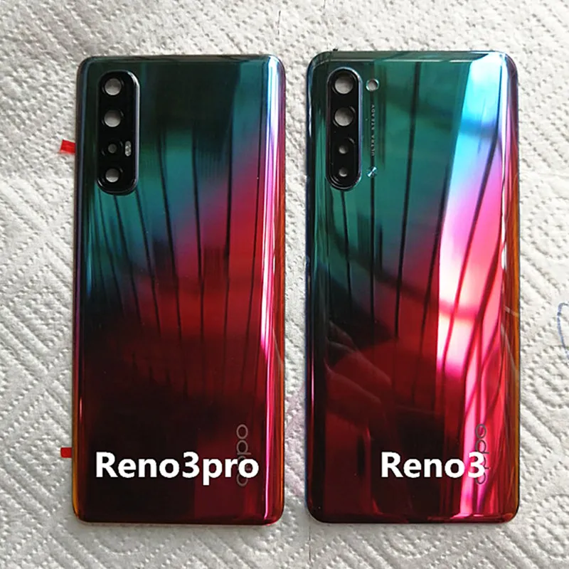 100 original back cover for oppo reno 3 pro reno3 reno3pro rear housing door battery cover panel mobile phone case shell parts free global shipping