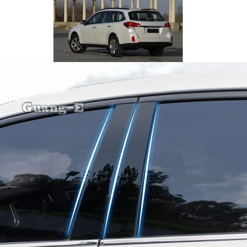 

Для Subaru Outback 2010-2014, автомобильный поликарбонатный материал, столб, крышка, отделка двери, окно, пианино, черная молдинговая наклейка, пластин...