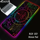 Игровой коврик для мыши с RGB-подсветкой, светодиодный, аксессуар для коврик с клавиатурой