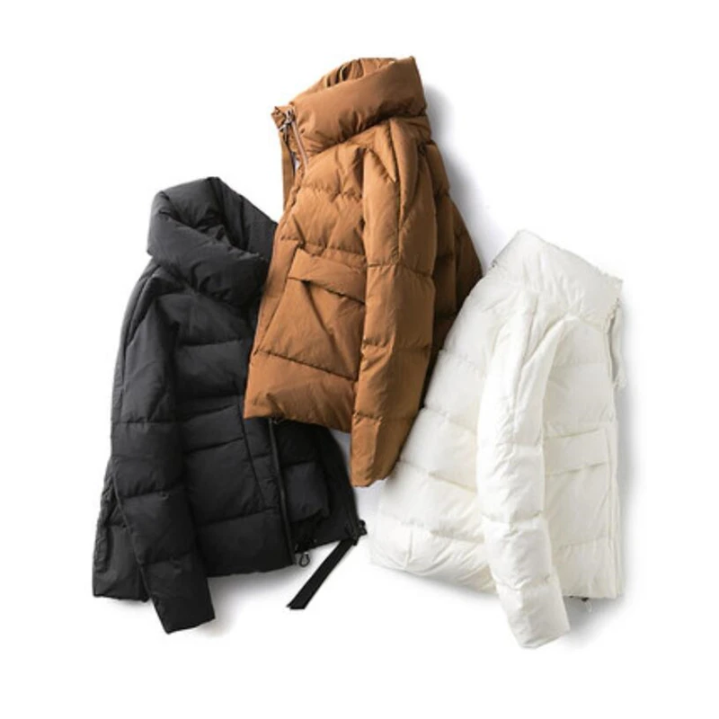 

Winter Duck Down Jacket Women Oversize Parkas Coat Warm Thick Down Cotton Coat Female Stand-up collar Office Lady Winter Jacket